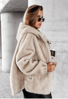 short Jacket futerko White Raven in beige