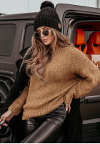 Sweter oversize Manville camelowy