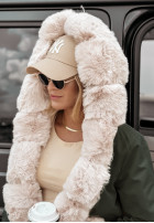 Jacket parka z futerkiem Stay Warm in khaki green