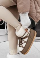 Shoes śniegowce z kożuszkiem Snow Flurries in chocolate