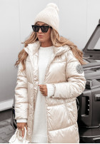 Długa Pikowana Jacket Infinity jasnobeżowa
