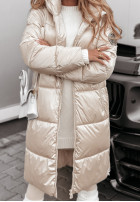 Długa Pikowana Jacket Infinity jasnobeżowa