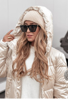 Długa Pikowana Jacket Infinity jasnobeżowa
