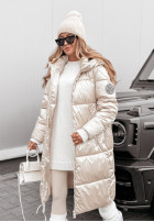 Długa Pikowana Jacket Infinity jasnobeżowa