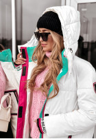 Długa Pikowana Jacket Snow Day in ecru