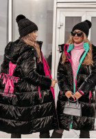 Długa Pikowana Jacket Snow Day in black