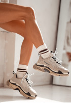 Long skarpetki w paski Elsey białe