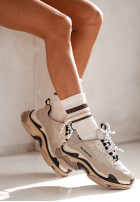 Long skarpetki w paski Elsey białe