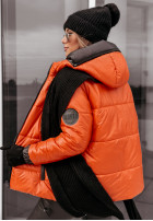 Pikowana kurtka z kapturem This Season Icon pomarańczowa