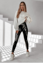 Lateksowe Leggings I’m Blessed in black