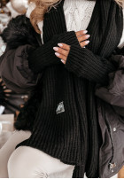 Set Hat, szalik, Gloves i ocieplacze 4in1 White Winterland  in black