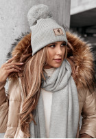 Prążkowany Neck warmer It's Windy jasnoszary