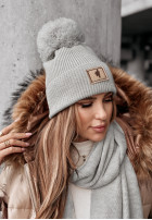 Prążkowany Neck warmer It's Windy jasnoszary