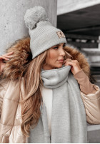 Prążkowany Neck warmer It's Windy jasnoszary