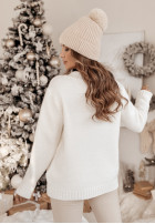 Sweter oversize ze śnieżynką Only Snowflake ecru