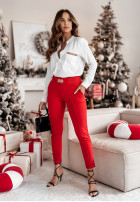 woven Trousers Pretty On Point in red