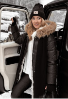 Prążkowana Hat z pomponem It's Windy in black