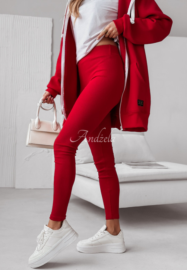 Siempre ribbed leggings red