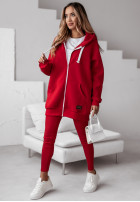 Prążkowane Leggings Siempre in red