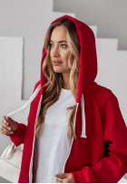 Rozpinana Sweatshirt z kapturem Siempre in red