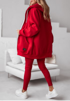 Rozpinana Sweatshirt z kapturem Siempre in red