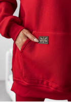 Sweatshirt z kieszenią i kapturem Siempre in red