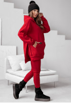 Sweatshirt z kieszenią i kapturem Siempre in red
