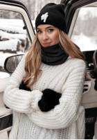 Prążkowany Neck warmer Good Morning  in black