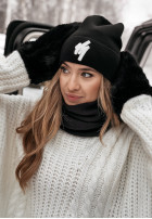 Prążkowany Neck warmer Good Morning  in black