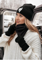 Prążkowany Neck warmer Good Morning  in black
