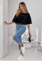 Trousers in jeans skinny z przetarciami I Never Lose in blue