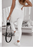 Set 3in1 Leggings, top i Sweatshirt Super Fit in ecru