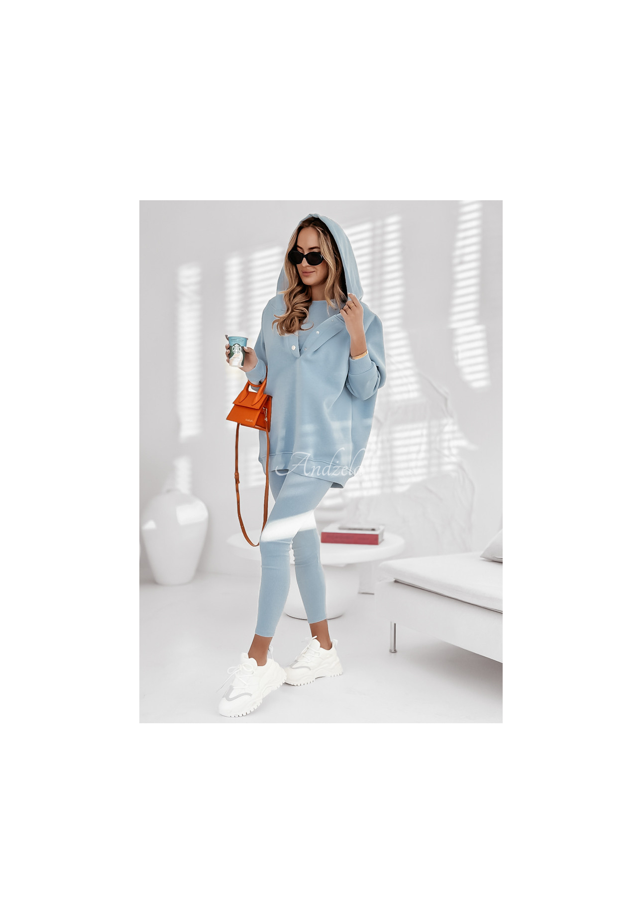 3in1 set of leggings, top and sweatshirt Super Fit blue