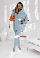 Set 3in1 Leggings, top i Sweatshirt Super Fit in blue