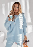 Set 3in1 Leggings, top i Sweatshirt Super Fit in blue