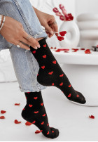 Skarpetki w serca Heart Tells You in black