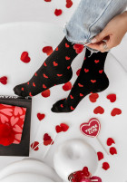 Skarpetki w serca Heart Tells You in black
