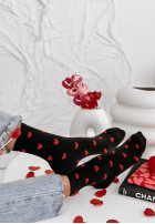 Skarpetki w serca Heart Tells You in black