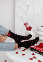 Skarpetki w serca Heart Tells You in black