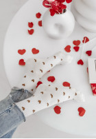 Skarpetki w serca Heart Tells You in ecru