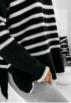 Sweter oversize w paski Dashwood czarny