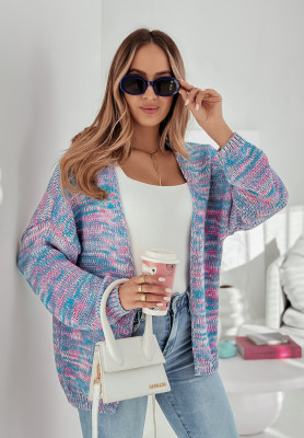 Short knitted cardigan Hello purple