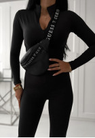 Długi dopasowany Jumpsuit z suwakiem Oh Wow  in black