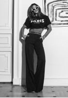 Eleganckie Trousers wide leg Sunshine Elegance in black