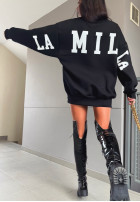 Długa bluza oversize z napisem La Milla czarna