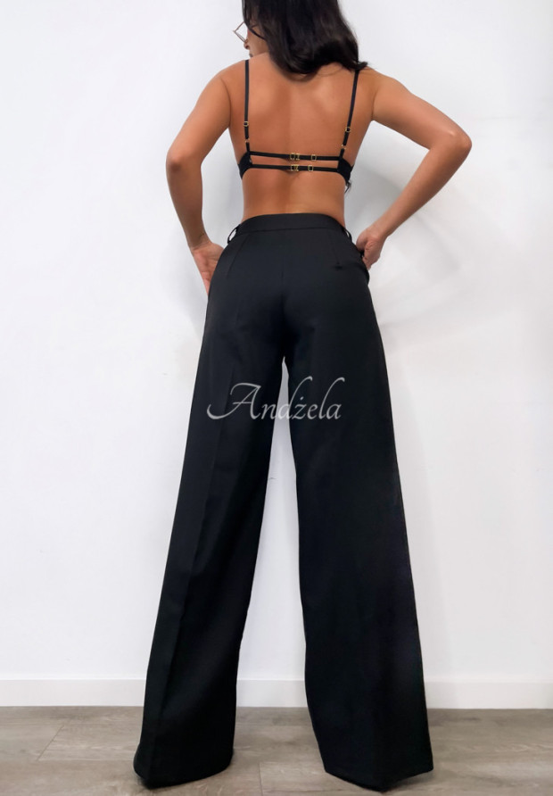 Eleganckie spodnie wide leg La Milla Be Bold czarne