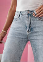 Spodnie jeansowe z kryształkami Diamond Affluence jasnoniebieskie