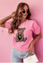 Sweter z misiem Bear Affection różowy