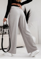 Eleganckie spodnie wide leg Delacour szare