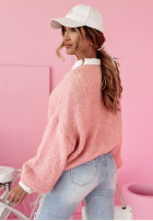 Sweter oversize Beautiful Dream różowy